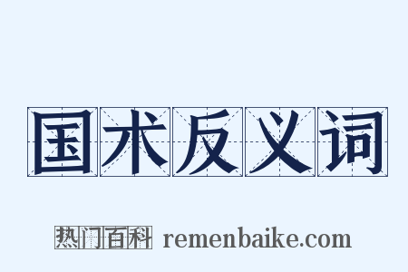国术反义词是什么意思的图片